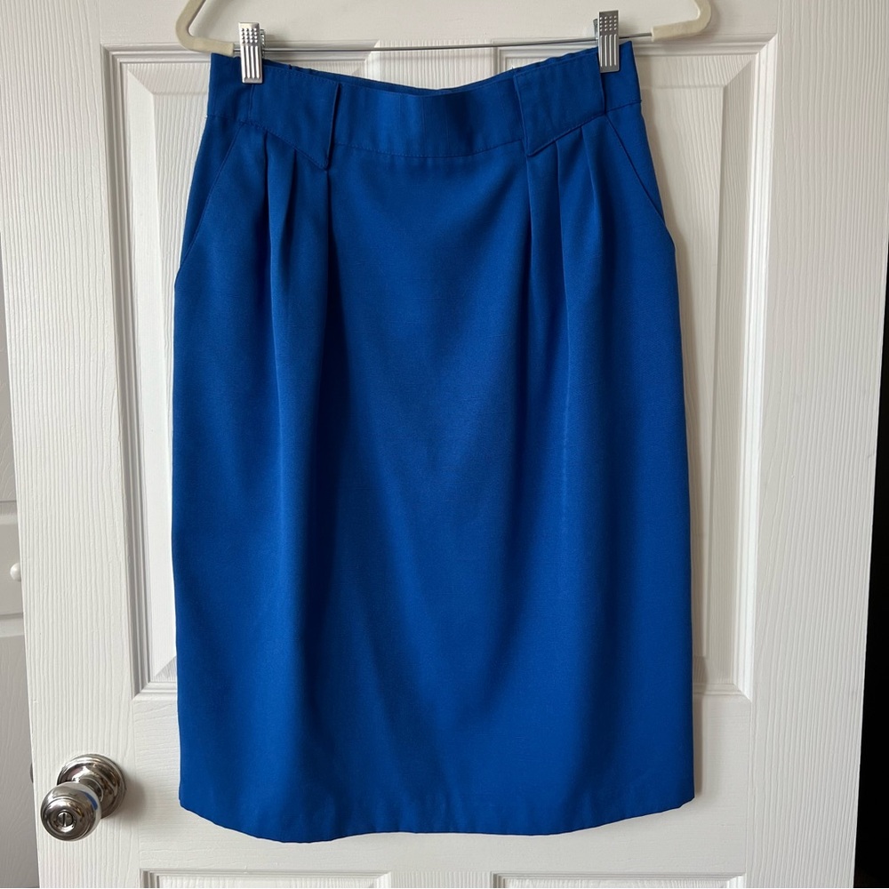 Requirements Vintage Blue Pencil Skirt
